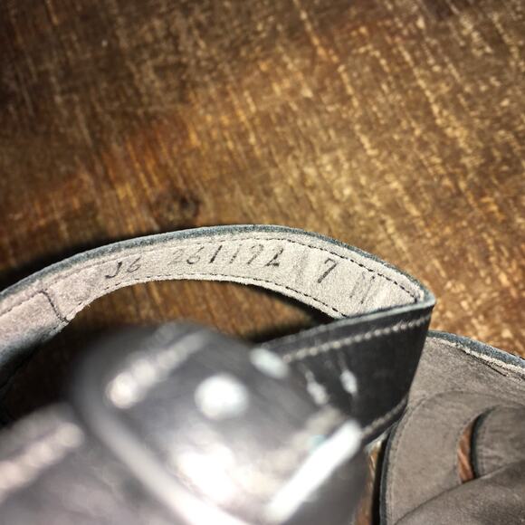 SAS Huarache Quarter Strap Sandal Womens 7 M Black Leather Southwest Woven - Picture 9 of 9